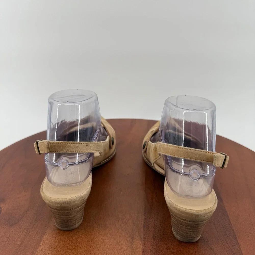 Sundance Tan‎ Suede Pointed Toe Slingback Heels  Size EU 38/Women 7.5-8 France